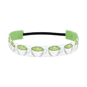 抹茶日本の緑茶ラテティーカップグルメ アスレチックヘッドバンド