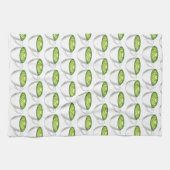 抹茶日本の緑茶ラテティーカップグルメ キッチンタオル (横)