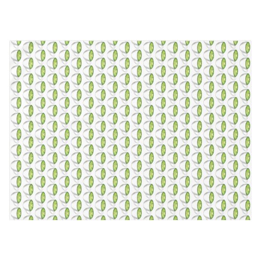 抹茶日本の緑茶ラテティーカップグルメ テーブルクロス (正面(横))