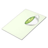 抹茶日本の緑茶ラテティーカップグルメ ノートパッド (アングル)