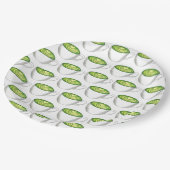 抹茶日本の緑茶ラテティーカップグルメ ペーパープレート (アングル)