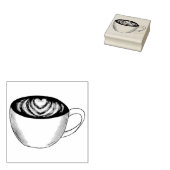 抹茶日本の緑茶ラテティーカップグルメ ラバースタンプ (押印)