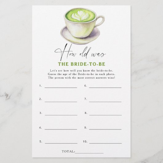 抹茶花嫁の年齢 (正面)