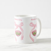 抹茶、コケット弓、ピンクボウ、抹茶、マガーリーット コーヒーマグカップ (正面右)