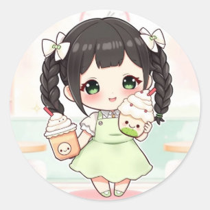 抹茶 ラウンドシール
