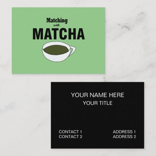 抹茶 名刺 (正面/裏面)