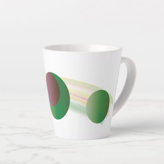 抹茶・小豆 カフェラテマグ (右アングル)