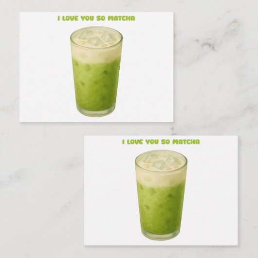抹茶、抹茶が大好き ノートカード (正面/裏面)