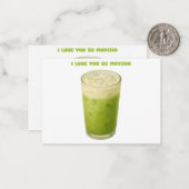 抹茶、抹茶が大好き ノートカード (正面/裏面インサイチュ)