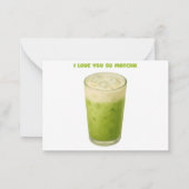 抹茶、抹茶が大好き ノートカード (裏面)