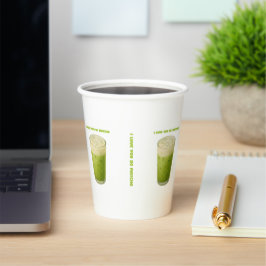 抹茶、抹茶が大好き 紙コップ