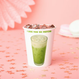 抹茶、抹茶が大好き 紙コップ
