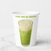 抹茶、抹茶が大好き 紙コップ (裏面)