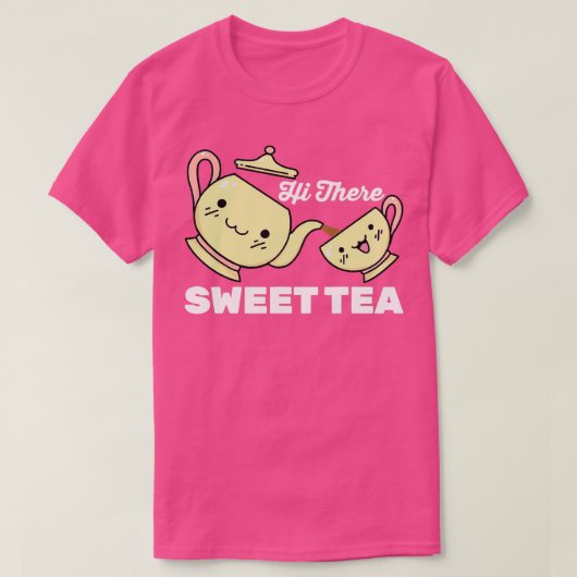 抹茶Hi There甘いお茶カフェイン Tシャツ (デザイン正面)