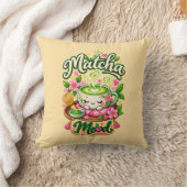 抹茶Mood ~ かわいいマッチョ茶 クッション (ブランケット)