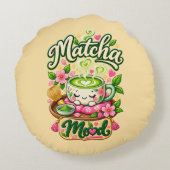 抹茶Mood ~ かわいいマッチョ茶 ラウンドクッション (裏面)