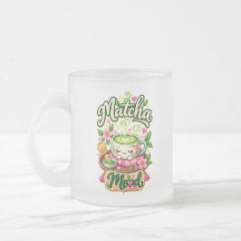 抹茶Mood ～ かわいい抹茶Tea  フロストグラスマグカップ