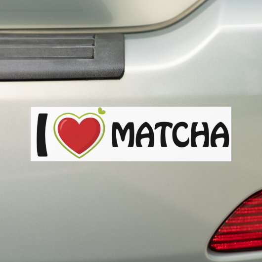 抹茶Tシャツが大好き バンパーステッカー (車上)
