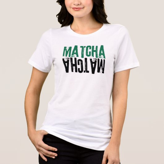 抹茶Tシャツ – 美しいデザインの抹茶愛好家向けTシャツ トライブレンドＴシャツ (正面)