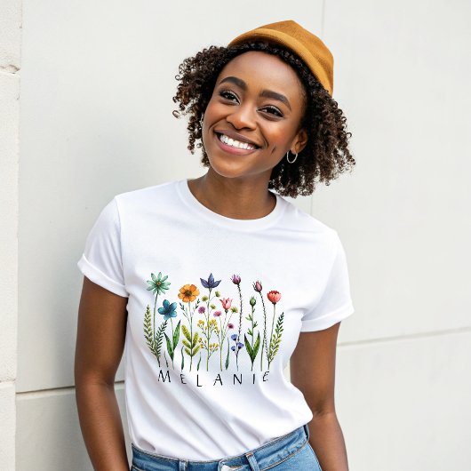 押さえた野生の花 トライブレンドTシャツ