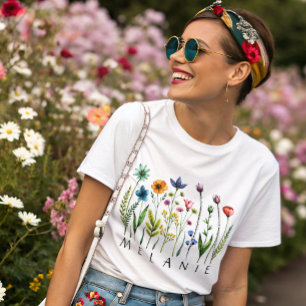 押さえた野生の花 トライブレンドTシャツ