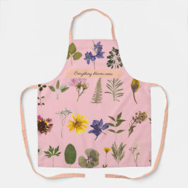 押されたパーソナライズされた春フローラ エプロン