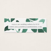 押されたボ結婚タニカルのWebサイトRSVPカード (正面)