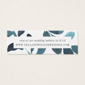 押されたボ結婚タニカルのWebサイトRSVPカード (正面)