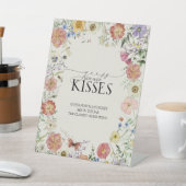 押されたワイルドフラワーフローラブライダルシャワーキス 台座サイン (インサイチュ)