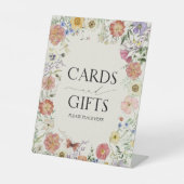 押されたワイルドフラワーフローラブライダルシャワープレゼント 台座サイン (正面)