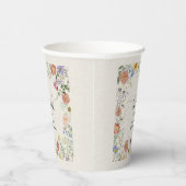 押されたワイルドフラワーフローラブライダルシャワー 紙コップ (右)