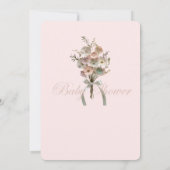 押されたワイルドフラワーベビーで開花Bohoベビーシャワー 招待状 (裏面)