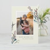 押されたワイルドフラワーマザーズデイカード 招待状 (スタンド正面)