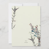 押されたワイルドフラワーマザーズデイカード 招待状 (裏面)