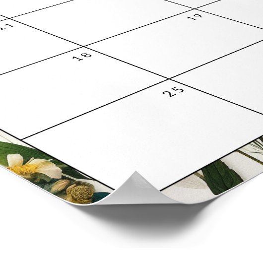 押されたワイルドフラワー赤ちゃんシャワー期日を推測 ポスター (角)