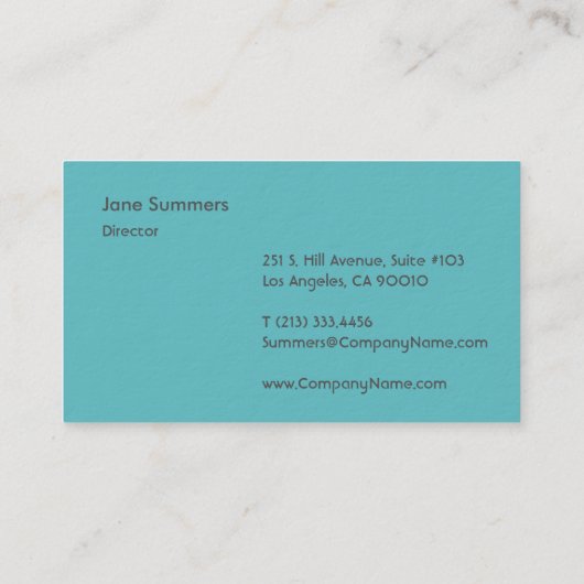 押された点の青い暗闇 名刺 (裏面)