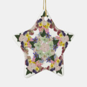 押された花のPentオーナメント セラミックオーナメント (右)