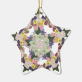 押された花のPentオーナメント セラミックオーナメント (左)