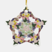 押された花のPentオーナメント セラミックオーナメント (裏面)