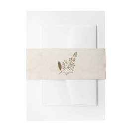 押された花みすぼらしいガーデンシックなプログラム 招待状ベリーバンド