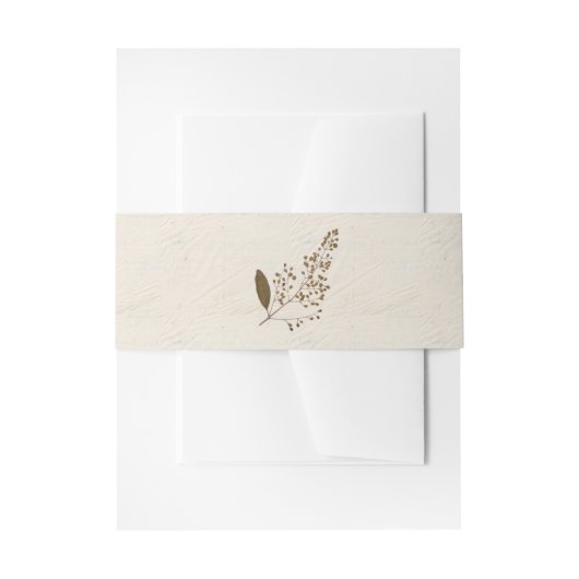 押された花みすぼらしいガーデンシックなプログラム 招待状ベリーバンド (正面例)