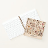 押された花コテージコアワイルドフラワーズボタニカル ノートブック (内部)