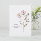 押された花シック結婚サンキューカード サンキューカード (スタンド正面)