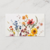 押された花ブライダルシャワーいくつキスカード エンクロージャーカード (裏面)