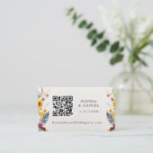 押された花ブライダルシャワーギフト登録カード エンクロージャーカード (スタンド正面)