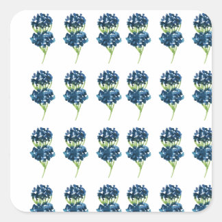 押された花ボホワイルドフラワーズコテージコア スクエアシール