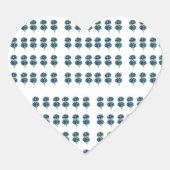 押された花ボホワイルドフラワーズコテージコア ハートシール (正面)