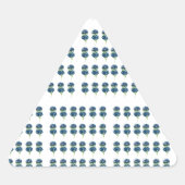 押された花ボホワイルドフラワーズコテージコア 三角形シール (正面)