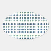 押された花ボホワイルドフラワーズコテージコア 楕円形シール (正面)