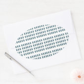 押された花ボホワイルドフラワーズコテージコア 楕円形シール (封筒)